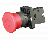 Кнопка грибок "СТОП" с фиксацией красная IP65 Ø40мм