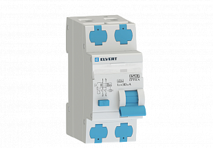 Автоматический выключатель дифф.тока D206 2р B50 30 мА тип А ELVERT купить