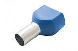 Наконечник штыревой втулочный изолир двойной сечение 16 кв.мм длина 14мм цвет синий (1пакет/50шт)