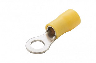Наконечник кольцевой сечение 4,0-6,0  кв.мм отверстие под М5 цвет желтый (1пакет/50шт) купить