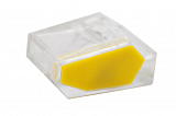 Зажим втычной 4-гнезда прозрачный с желтой вставкой макс.сечение 2,5  кв.мм 24 А (1пакет/50шт)