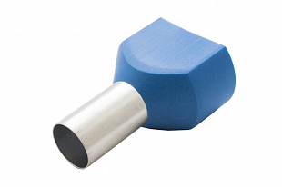 Наконечник штыревой втулочный изолир двойной сечение 16 кв.мм длина 14мм цвет синий (1пакет/50шт) купить