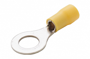 Наконечник кольцевой сечение 4,0-6,0  кв.мм отверстие под М8 цвет желтый (1пакет/50шт) купить